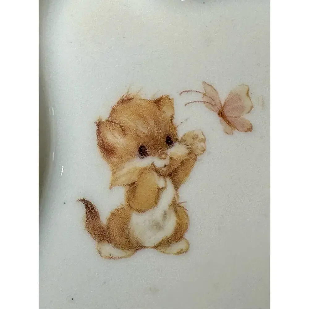Designers collection: cuddly kittens trinket dish candle plate jewelry plate